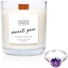 Jackpot Candles Sweet Pea Candle with Ring Inside (Surprise Jewelry