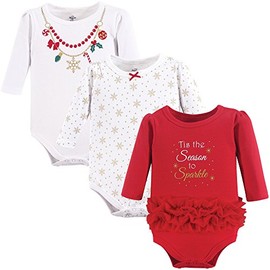 Little Treasure Unisex Baby Cotton Bodysuits, Christmas Necklace, 6-9 Months