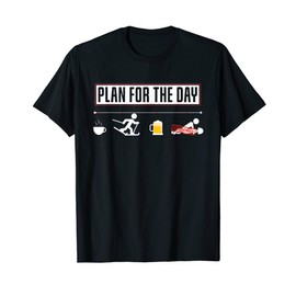 Plan For The Day Funny Ski Cross Country Skiing T-Shirt
