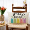 Ogiselestyle Hello Peeps Bunny Throw Pillow Cover, 12 x 20