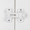 2 Packs Barn Door Latches，Matte White Stainless Steel barn gate