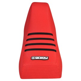 Honda Fourtrax TRX 70 Gripper Seat Cover 1986 - 1987 ALL RED / BLACK RIBS  #279