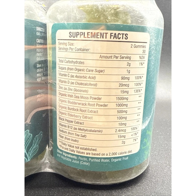 RSETU 2x RSETU Sea Moss Gummies 3100MG 60 Ct Each