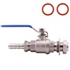 DERNORD 2 Packs 1/2 Inch Weldless Ball Valve Stainless Steel