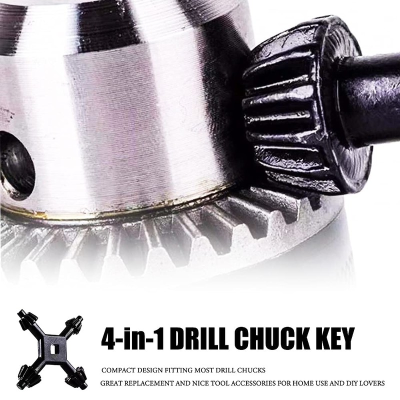Tomato Palace Drill Chuck Key 4-In-1 Universal Drill Chuck Key