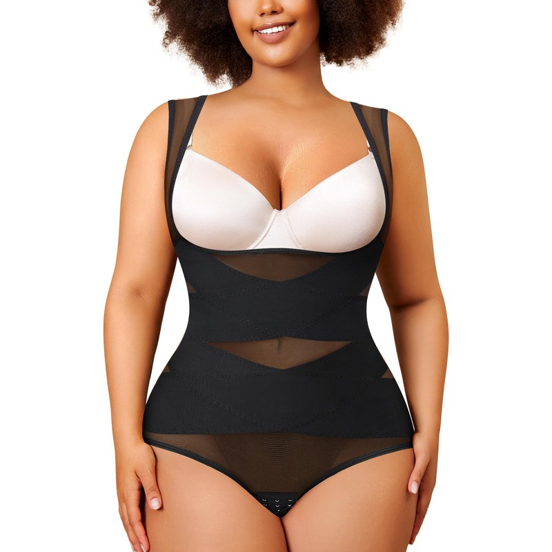 Nebility Plus Size Shapewear Bodysuit for Women Tummy Control Body