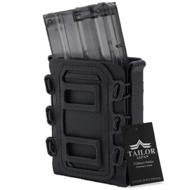TAILOR JAPAN Rifle Magazine Pouch, Airsoft Electric Gun, M4 AK48, Open Top Mag Pouch, Compatible with Various Shapes (Black)