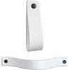 Brute Strength - White Leather Drawer Pulls - 2 Pack