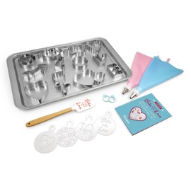 Handstand Kitchen Baked with Love Spatula and Heart Shaped Cookie Cutter Set