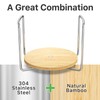 Dish Racks for Kitchen Countertop Organizer - Bamboo Plate Holder