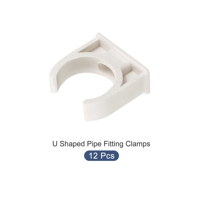 METALLIXITY 12pcs 30mm U Shape Pipe Fitting Clamp PVC Water