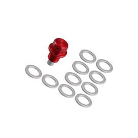 VekAuto 1 Set M12x1.5 Car Magnetic Oil Drain Plug Bolt with 10 Gasket Red Auto Accessories