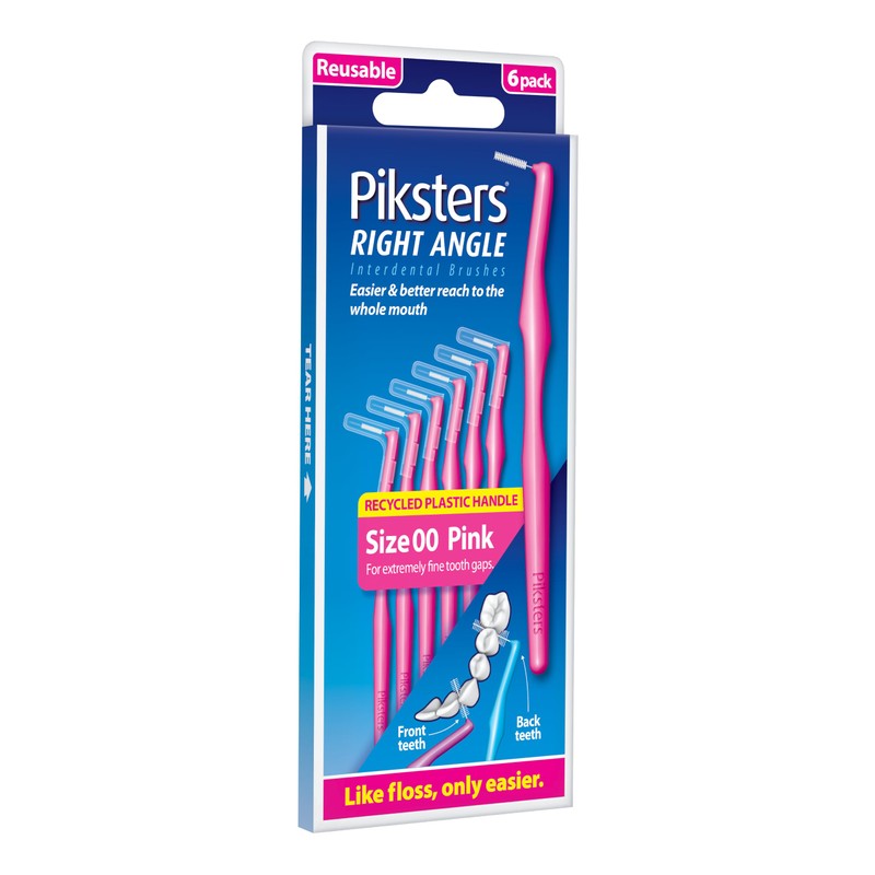 Piksters Right Angle Interdental Brush Extra Tight Gaps 6 Pack