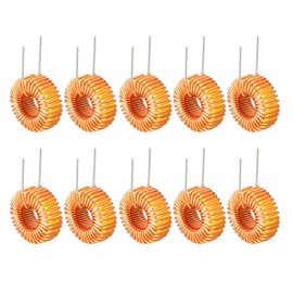 sourcing map Horizontal Toroid Induction Magnetic Single Layer Inductor 47uH 5A Coil DE de Pack of 10
