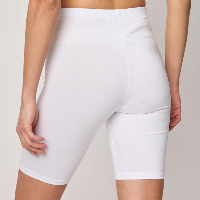 Merry Style MS10-200 Women's Cotton Short Leggings - White, size: