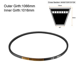 sourcing map Drive V-belt circumference 40 inch industrial gear rubber A-40 transmission belt.