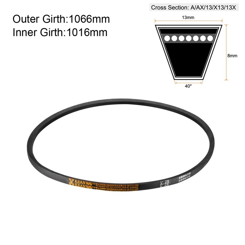 sourcing map Drive V-belt circumference 40 inch industrial gear rubber