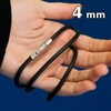 Fly Style Rubber Necklace or Bracelet, Rubber Band Black Collar,