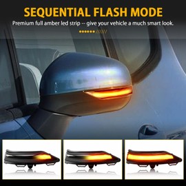 Asasytal Turn Signal Yellow Indicator Amber Side View Mirror Sequential Side Marker Light Dynamic Compatible with Ford Fiesta ST Line MK8 2018 2019+, 2 Pcs