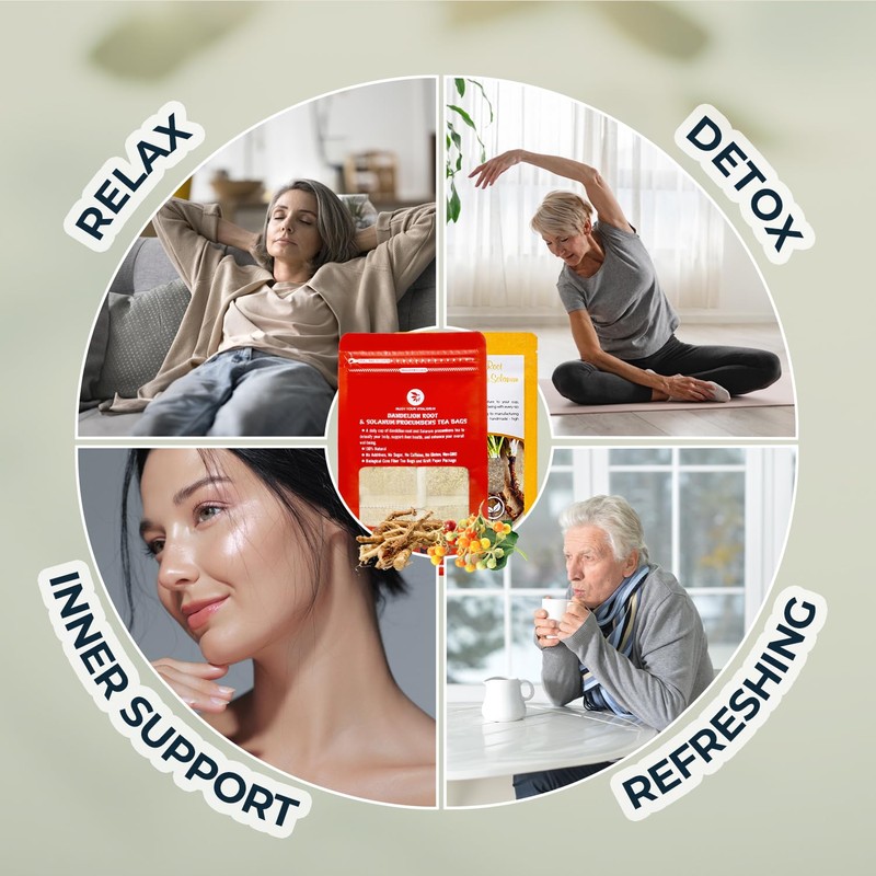 Natural Dandelion Root Tea with Solanum Trilobatum - 55 Count