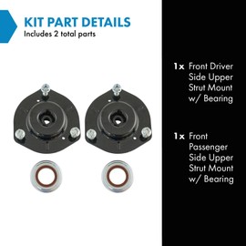 TRQ Front Upper Strut Mount with Bearing Compatible with 2007-2012 Lexus ES350 2006-2012 Toyota Avalon 2007-2011 Camry 2008-2013 Highlander 2009-2015 Venza