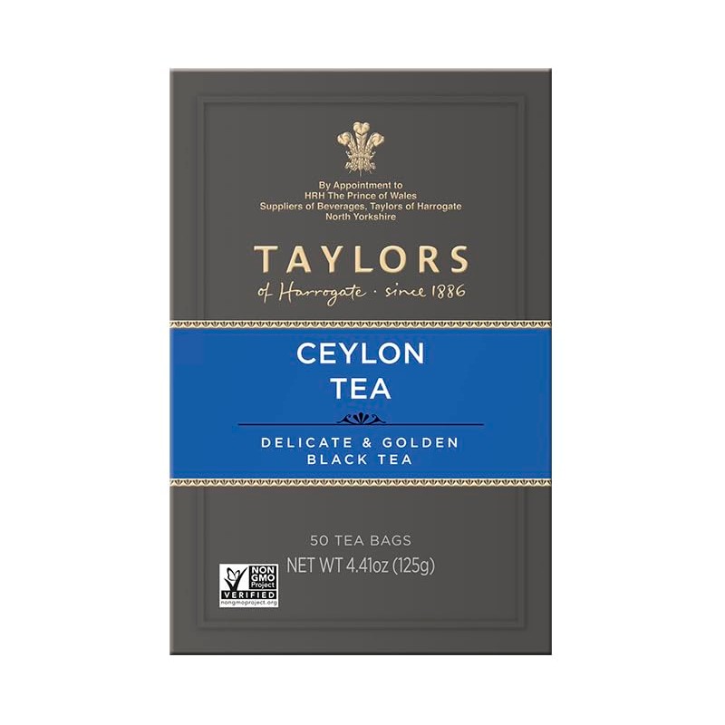 Taylors of Harrogate Pure Ceylon, Black Tea, Pillow Bags, 50