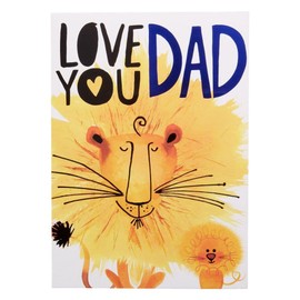 NIQUEA.D, Dad and Kid Lion Father's Day Card