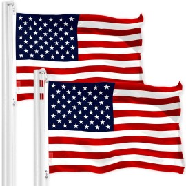 UD_G128 2 Pack: American USA Flag  4x6 Ft  LiteWeave Pro Series Printed 150D Polyester  Country Flag, Indoor/Outdoor, Vibrant Co