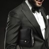 Fipilock FL-V1 Men Zipper Leather Wallet Smart Fingerprint Security Anti