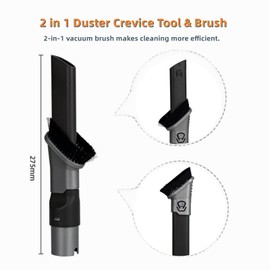 JEDELEOS 2 in 1 Crevice Duster Tool for Shark NV752 NV600 NV650 NV680 NV340 HV301 HV322 HV300 HV320 NV480 NV800 NV151 LA502 AZ2001 HZ2002 Rotator/Rocket/Navigator/APEX Duoclean Upright Vacuum