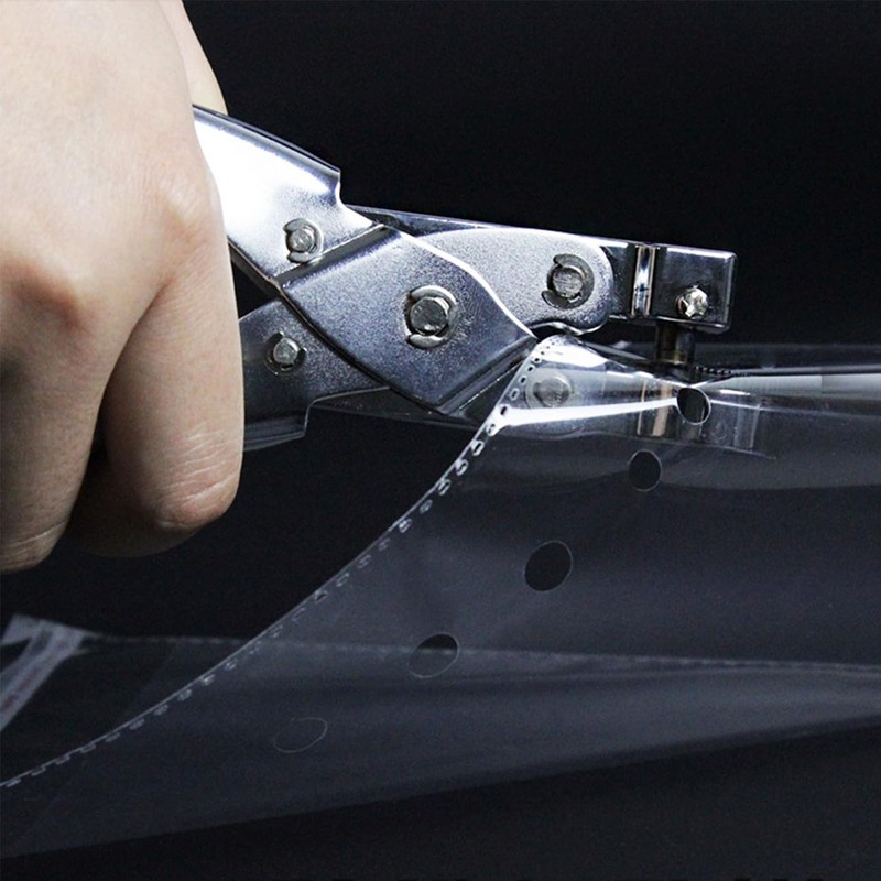 Vinyl Bag Hole Punch with Comfortable Handle, Durable Film Hole
