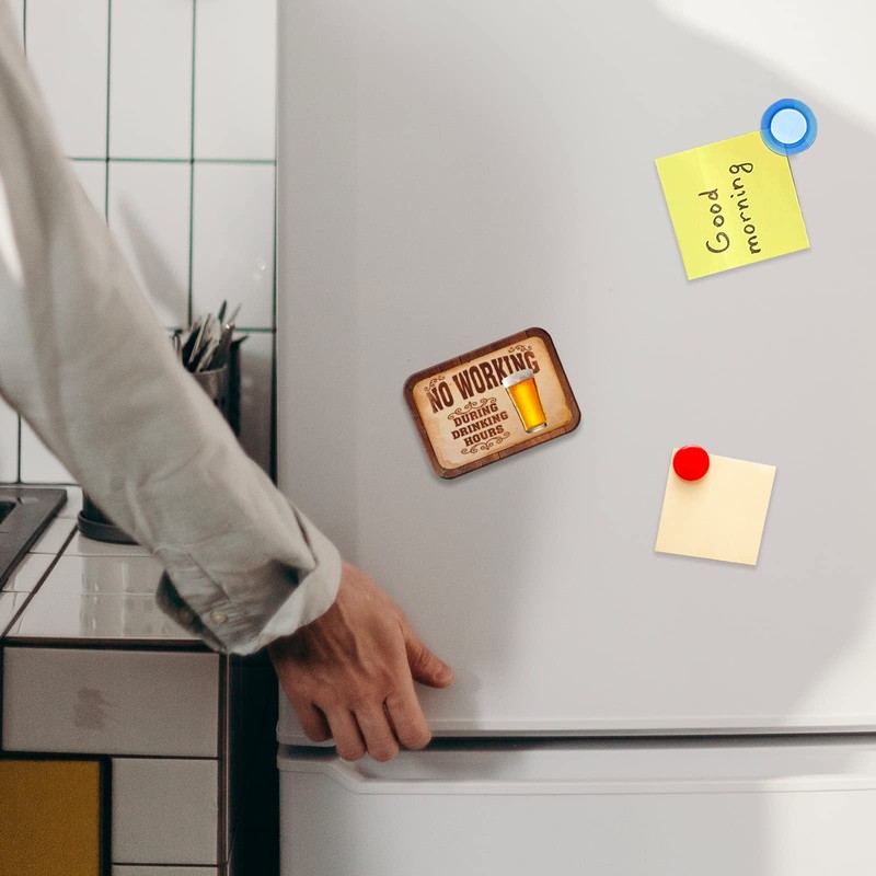 No Working During Drinking Hours Fridge Magnet (De)