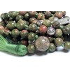 Hand Knotted Unakite Mala Necklace - 8mm, 108 Beads with
