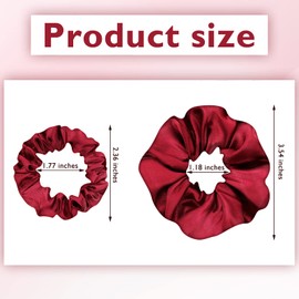 WILLBOND 24 Pcs Satin Scrunchies for Women Silk Hair Ties Set 2 Sizes Soft Ponytail Holders for Thick Curly Hair Assorted Colors for Daily Use Wedding Party Gifts (Plain Pattern, Delicate Colors)
