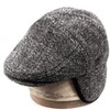 EPOCH HATS 100% Wool Herringbone Winter Ivy Cabbie Hat w/Fleece