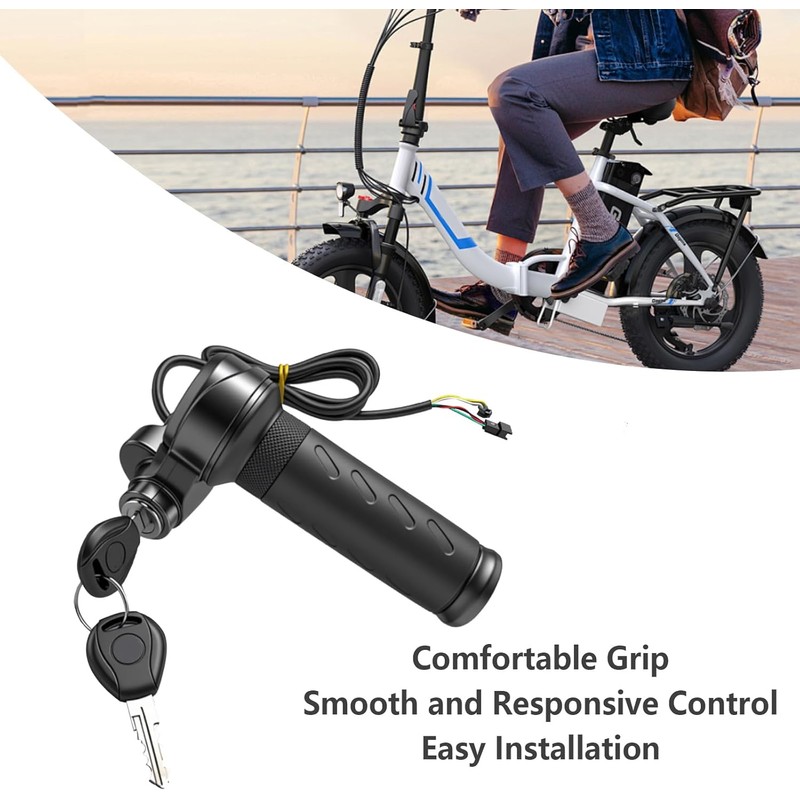Full Twist Throttle for Ridstar Q20, 3-Pin Ebike Twist Throttle