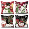ChloropLastid Winter Christmas Snowman Throw Pillow Covers 18 x 18