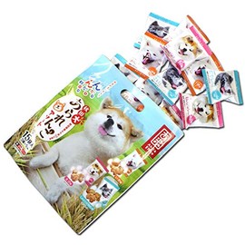 Inafuku Rice Candy Akita Inu Arako, Assortment, Shrimp Flavor, Squid Flavor, 15 Bags (3 Types x 5 Bags Each)