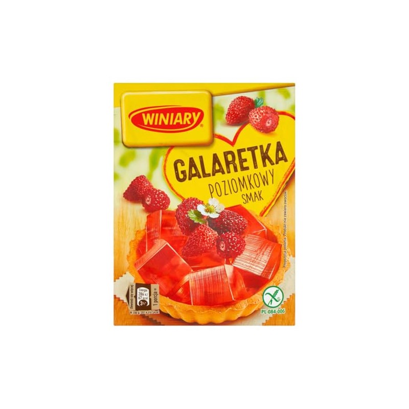 Winiary Galaretka o Smaku Poziomkowym Wild Strawberry Jelly Mix (5-Pack)