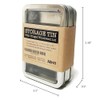 Rectangular Metal Storage Tin Box with Windowed Hinged Lid -