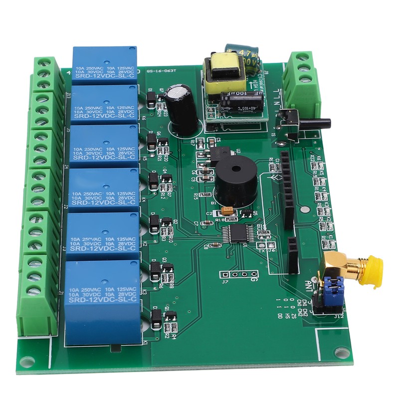Relay Board 6 Channel RF Remote Control Relay Module for