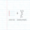 DoodleWrite Wide Ruled Wirebound Spiral Notebook, Includes Doodle Prompts to