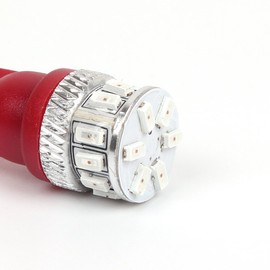 Alla Lighting 2pcs Super Bright 912 2825 168 Red LED Bulbs Center High Mount Stop (3rd Brake) Light Replacement