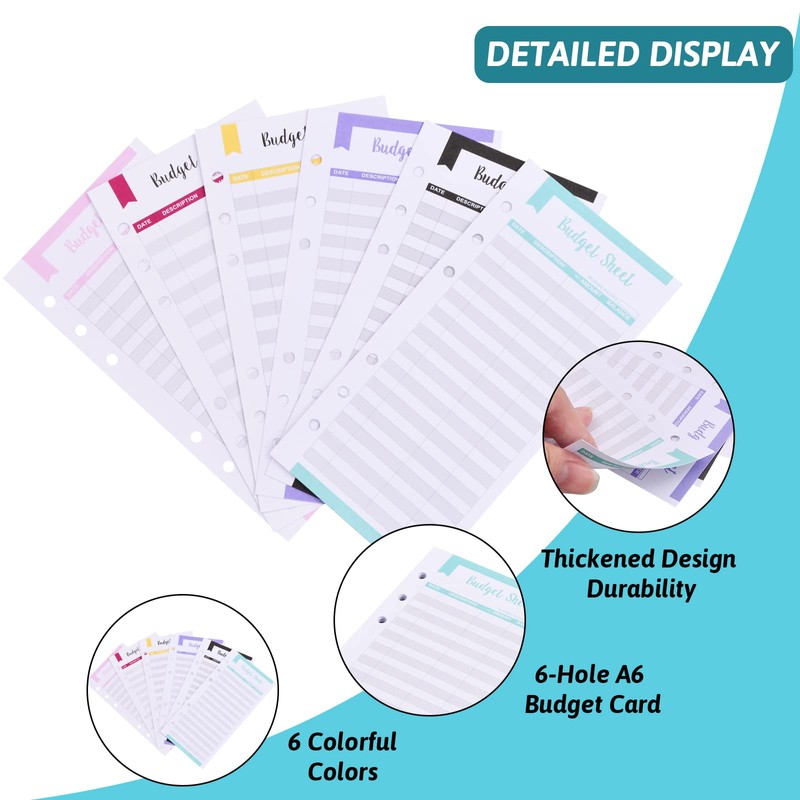 72 Budget Sheet Replacement Sheets Notepad Budget Sheet A6 6