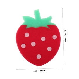 Hohopeti 4 Pcs Cute Strawberry Shaped Bath Sponges Soft Sponge Body Scrubber for Boy Girl Friendly Material Engaging Design Enhances