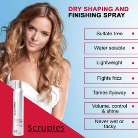 Scruples High Definition Hair Spray - Volumizing Hairspray with Extra Hold & Shine - For All Hair Types - Valmuizing Spray is Humidity Resistant, Smoothing, & Non-Sticky (10.6 oz)