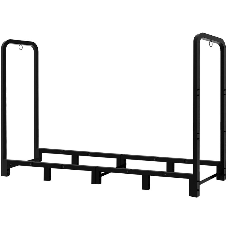 Fandature 8Ft Firewood Rack Adjustable Fireplace Wood Holder For Outdoor