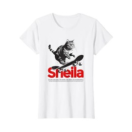 SHEILA - Adorable girl name with cute Cat T-Shirt