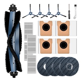 YSKMLOLP Suitable For Eufy Omni C20 Accessories, Including 1 Main Brush, 4 Dust Bags, 4 Mop Pads, 4 HEPA Filters, 4 Side Brushes, 1 Cleaning Brush, And 1 Screwdriver