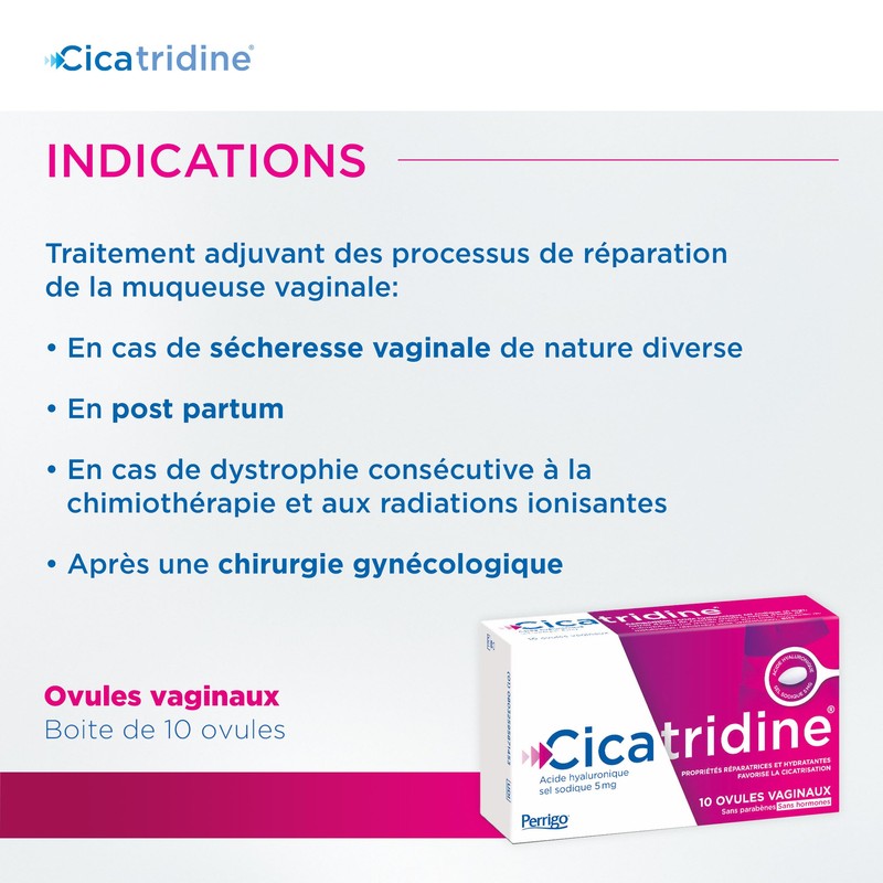 Cicatridine Vaginal Ovules